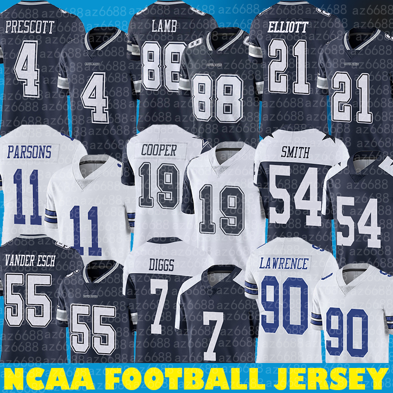 

4 Dak Prescott Football Jersey Dallas''Cowboys''21 Ezekiel Elliott 88 CeeDee Lamb 13 Michael Gallup Dalton Schultz Tyler Smith Micah Parsons Trevon Diggs, Green