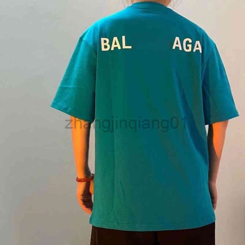 Balanciagas T-shirt Vintage surdimensionné Luxe été mode décontractée classique avant arrière lettre imprimé hommes femmes amoureux pur coton BB