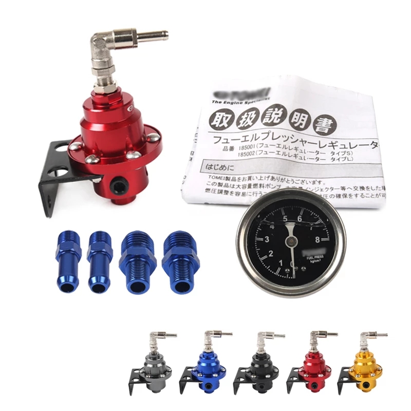 New Universal Adjustable Fuel Pressure Regulator tomei type With original gauge and instructions-image-551712005