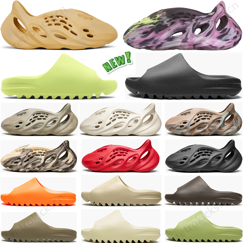 

2022 Designer Slippers Men Woman slider Vermillion Mineral Blue Onyx Pure Sandals Slide Slipper Foam Ochre RUNR Bone Resin Clog Desert Ararat runr slides shoe, #10 foam runner