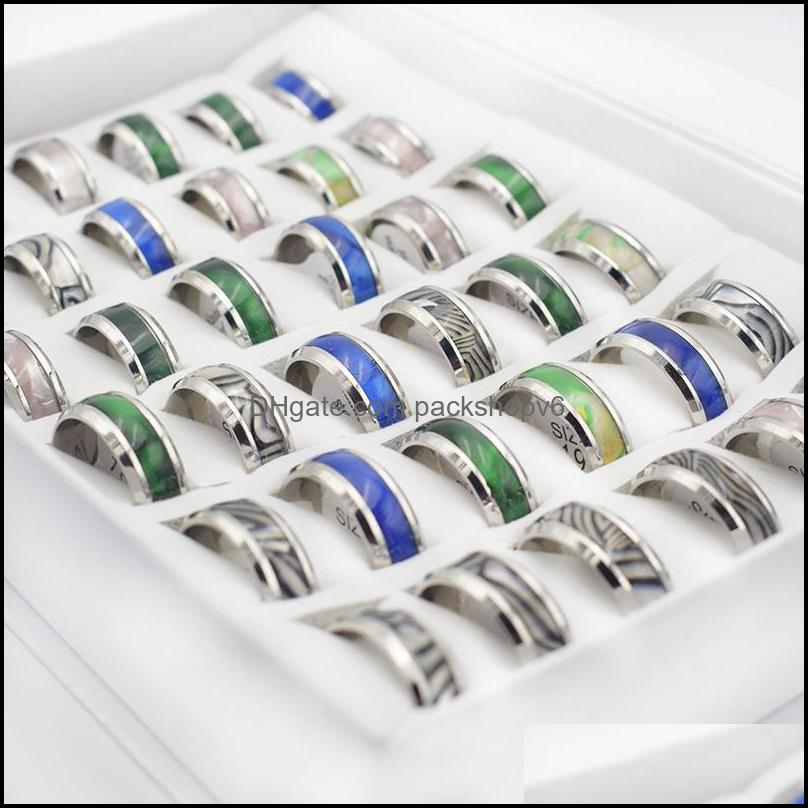 Anneaux de bande 20 pi￨ces / lot en acier inoxydable anneau de doigt en gros