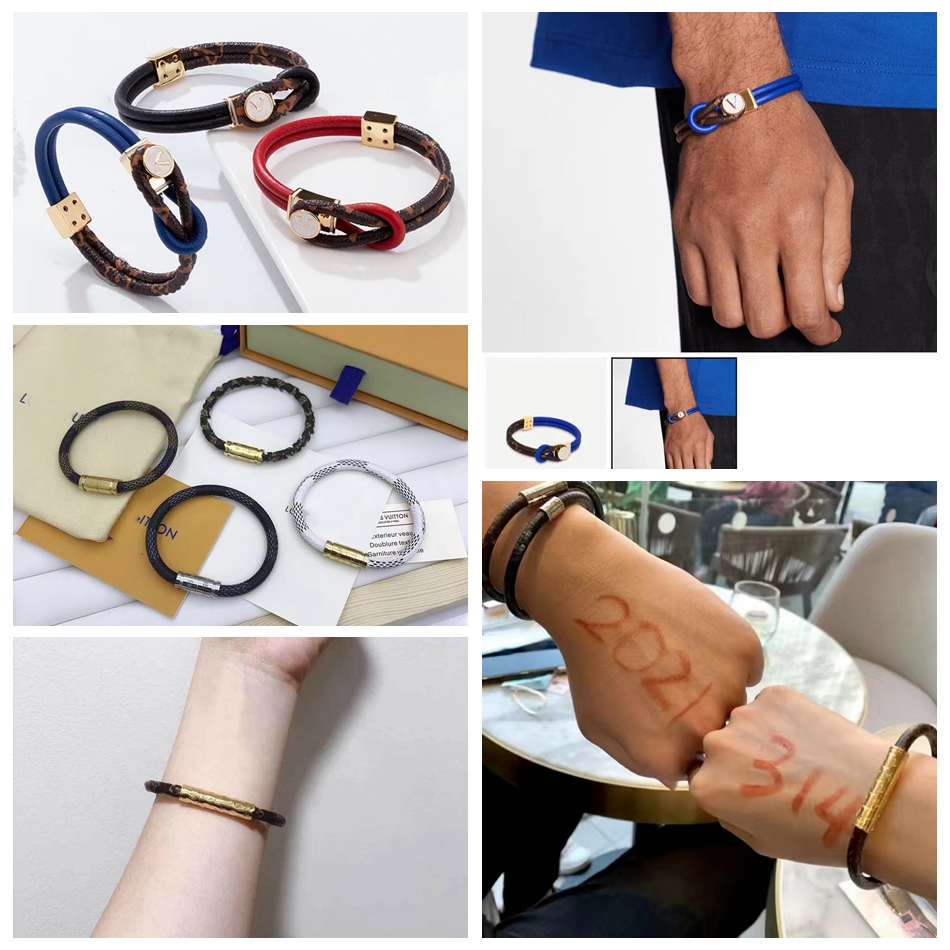 

Luxury designers Bracelet Fashion Leather Magnetic Bracelets for man women top Quality jewelry wristband Exquisite Gift