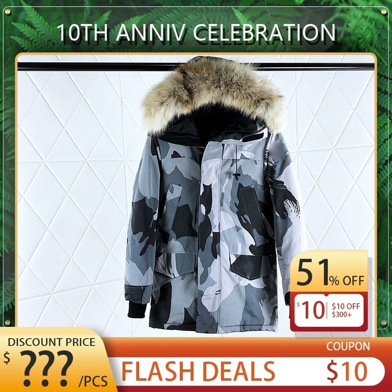 

Men Winter Fashion Down Parka Homme Jassen Chaquetas Outerwear Wolf Fur, Fur difference(not sale)