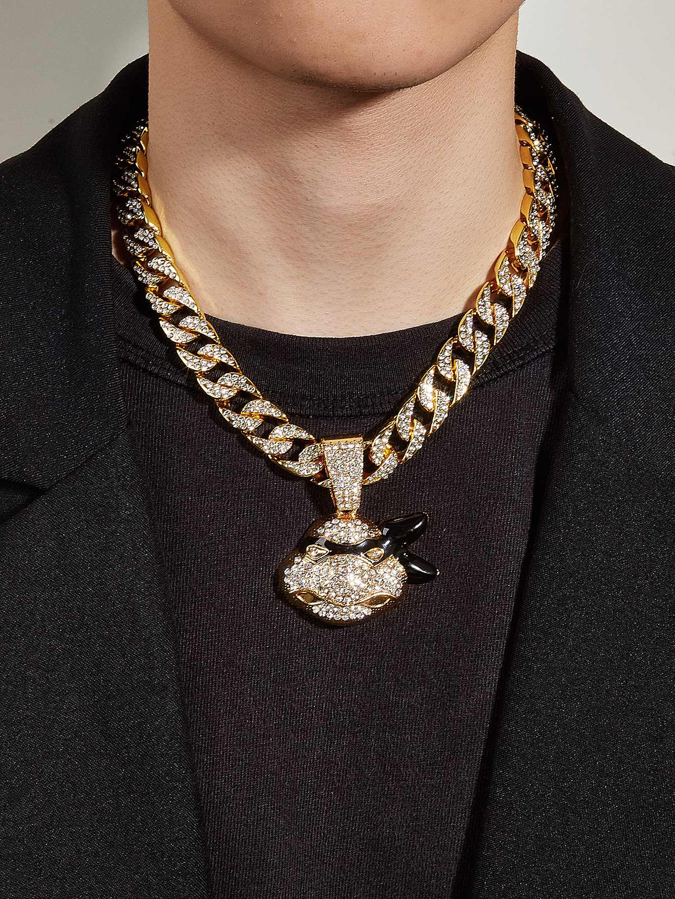 Brand Designer Round Coin Necklace Fashion Circle Gold Stainless Steel Pendant Hip Hop Rock Necklaces Jewelry for Men 60cm Chains Golden tortoise-image-791272244