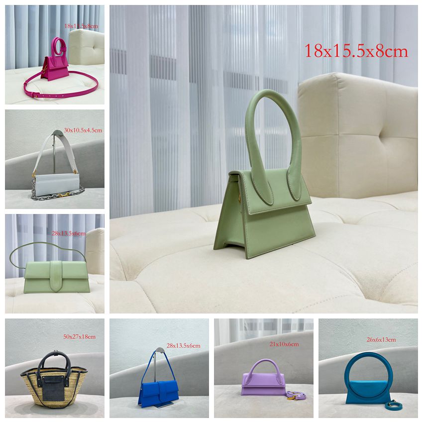 

Designer top quality alligator totes bags long women purse pink brown le suede leather bag bambino messenger jacquemu hand flap velvet bamnino jacquems, Box