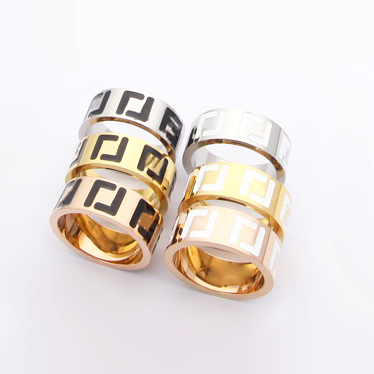 

Luxurys Designer Band Jewelry Gold Rings Engagements For Women Lover Ring Letters F High Quality Womens Ring With Box
