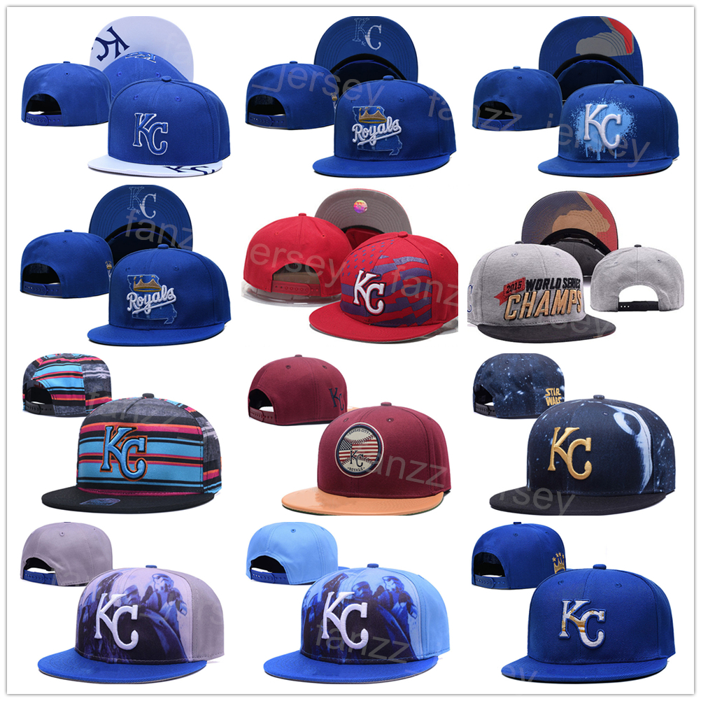 

Unisex Baseball Summer Snapback Hats Team Designer Fitted Caps Young Sport Hat Adjustable Carlos Santana Nicky Lopez Hunter Dozier Stitched Black Blue Red Grey, Photo 2