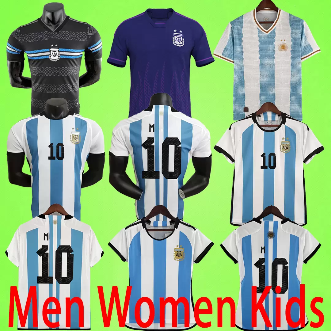 

WOMEN MENS KIDS KIT Argentina 2022 2023 Soccer Jersey child DYBALA HIGUAIN ICARDI Camisetas girls Football shirts Moisture Wicking 22 23 woman boys training wear set, 2022 home player2
