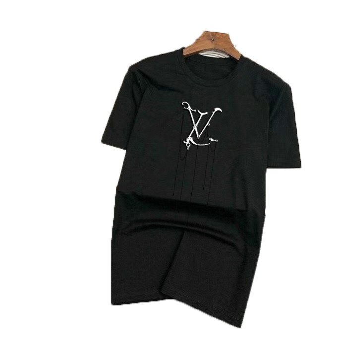 

SS Fashion Men TEE High quality Summer TEE round neck pullover monogrammed Ladies Casual shirt Short sleeve Street Hip hop clothing Asian size S-4XL 76