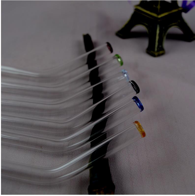 

Smoking Pipe Travel Tobacco hookh bowls Glass straw heat resistant color lip protection glass straw