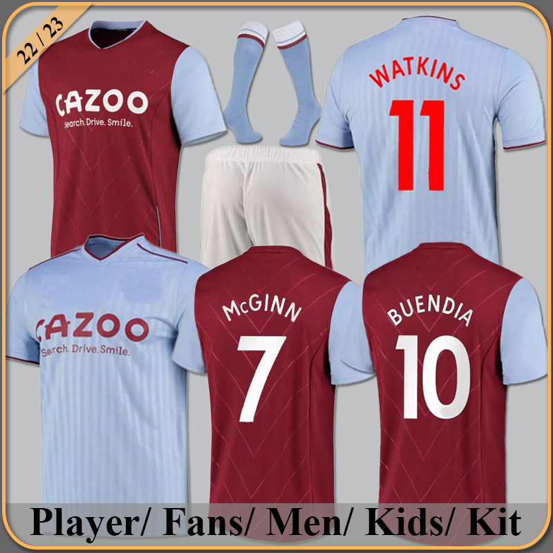 

2022 2023 Kamara Soccer Jerseys 22 23 away WATKINS BUENDIA McGINN EL GHAZI DOUGLAS LUIZ MINGS coutinho CASH Diego Carlos Aston Villaes Football shirts player version, Home player version+patch