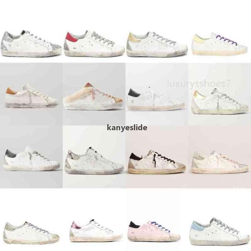 2022 Chaussures de créateurs Sandale Italie Brand Super Sneakers Golden Shoe Women Golden // Goose // Sneakersr Fashion Classic White Do -old Seq