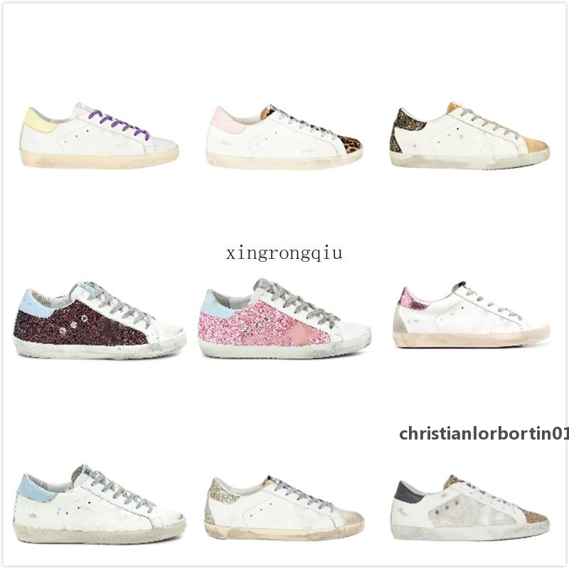 2022 # Golden # gooses # baskets Boot Luxury Femmes Chaussures décontractées Superstar Sneakers Sequin Classic White Do -old Dirty Super Star Man