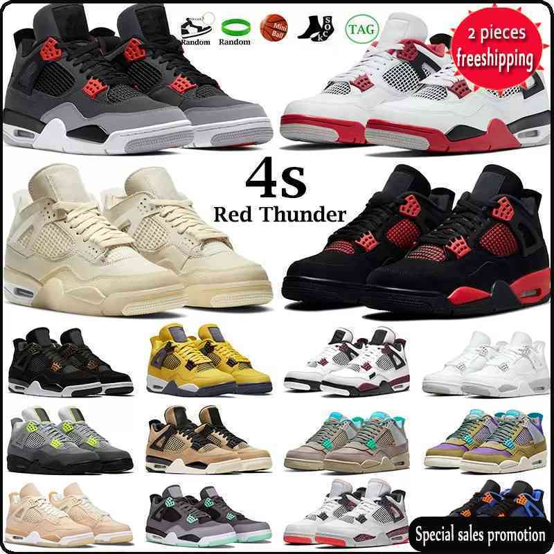 

2022 Boots New University Blue Jumpman 4 4s Mens Basketball Shoes White Guava Ice Oreo Sail Noir Metallic Fire Red Black Cat Shimmer Cactus Jack Men, Customize