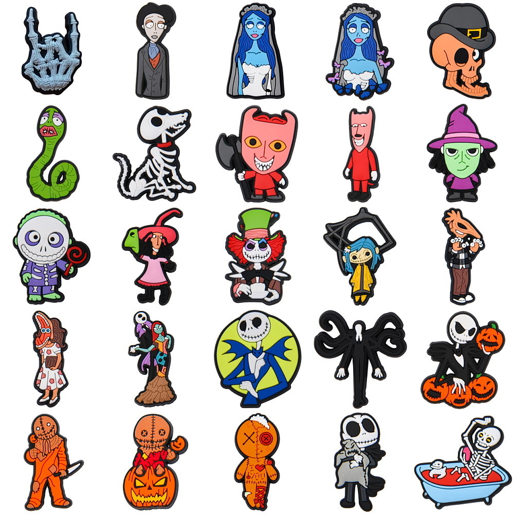 

2022 New Arrival Halloween Hocus Pocus Croc Shoes Charms for Party Shoe Decor Wholesale Pvc Bracelet Charm