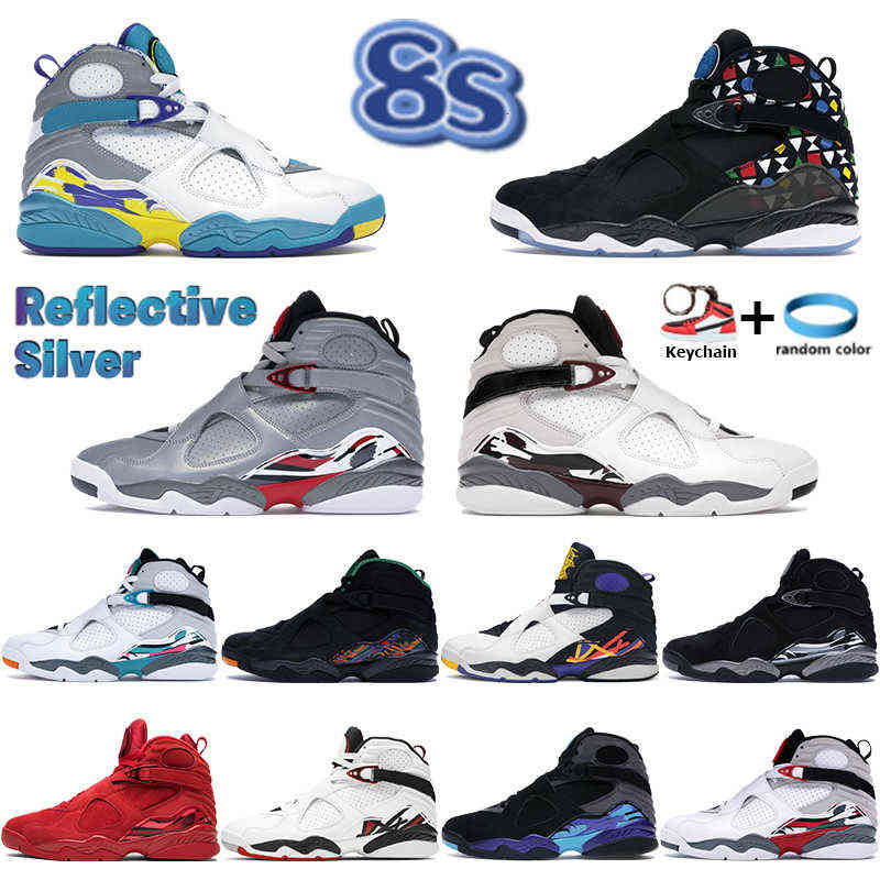 

Sneakers 8 8s Basketball Shoes White Aqua Burgundy Valentines Day Chrome Bunny South Beach Reflective Sier Classic Men Sports Trainers, 09. playoffs