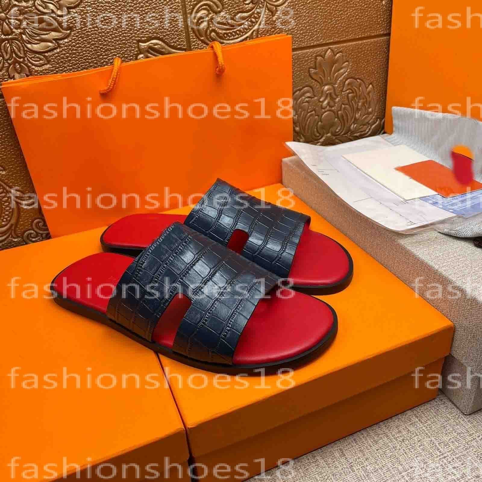 

2022 European station slippers men's summer flip flops trend net outdoor luxury beach fashion sandals leather slippers-men, 18