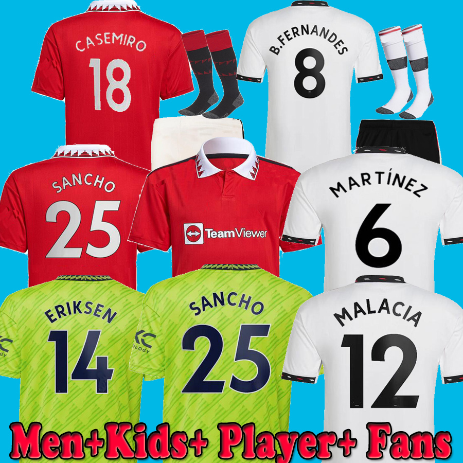 

22 23 MANS UTDS soccer jersey Casemiro Eriksen Martinez MALACIA SANCHO MANCHESTERS Football Shirts 2022 2023 Player Fans FERNANDES RASHFOR MARTIAL Men Kids Women, 22 23 home epl patch