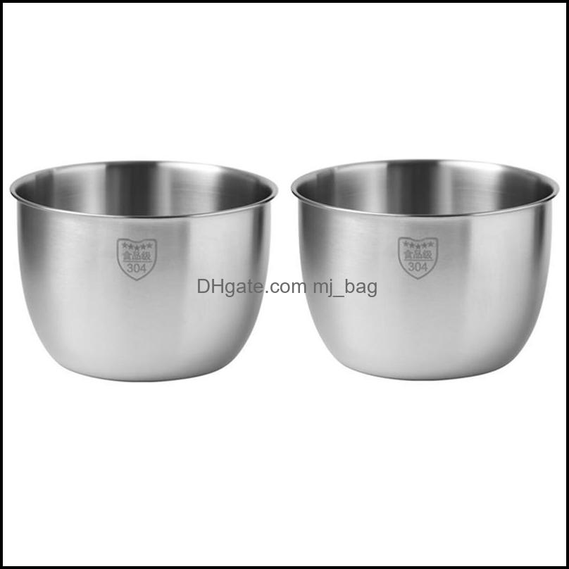 bowls 2x stainless steel 304 mixing bowl deep design cooking baking cake bread salad kitchen mixer bowl, 3600ml & 2800ml