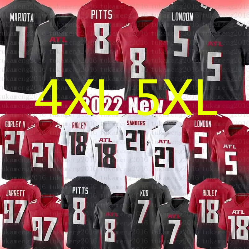 

8 Kyle Pitts Marcus Mariota Drake London Custom Football Jersey Desmond Ridder Grady Jarrett Cordarrelle Patterson Younghoe Koo Deion Jones A.J. Terrell 4XL 5XL, 2022