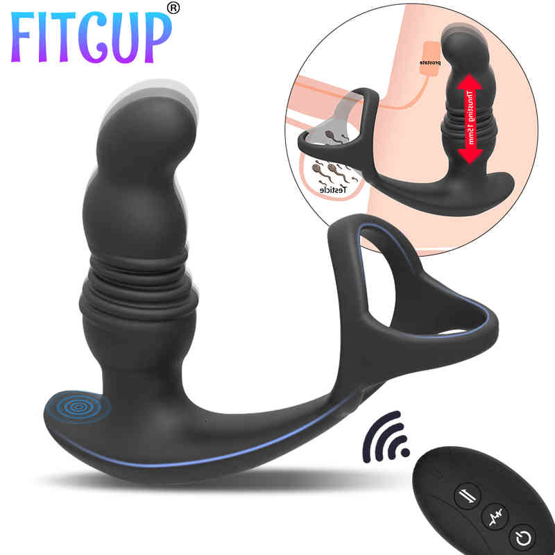 Penis Prostate Massager Anal Male Masturbator Thrusting Butt Plug Vibrators Cock-image-793651658