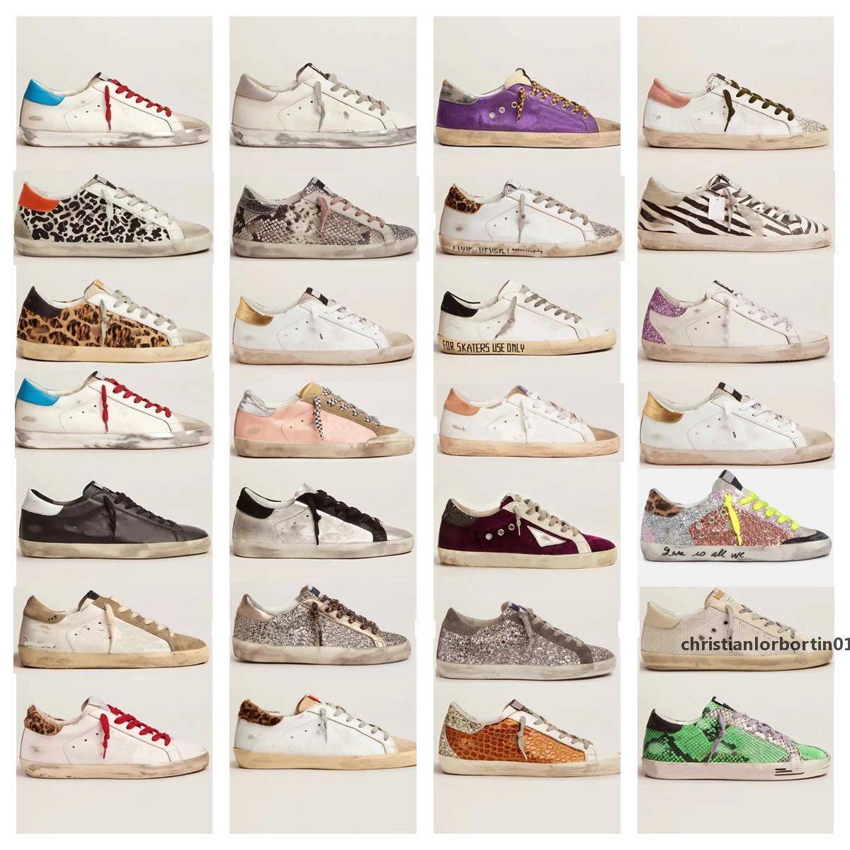

2022#Golden#Gooses#Sneakers Boot Superstar Mixed Leather Casual Shoes Graffiti Leopard-Print Sneakers Golden Classic Do-old Dirty Shoe JtVn, 25