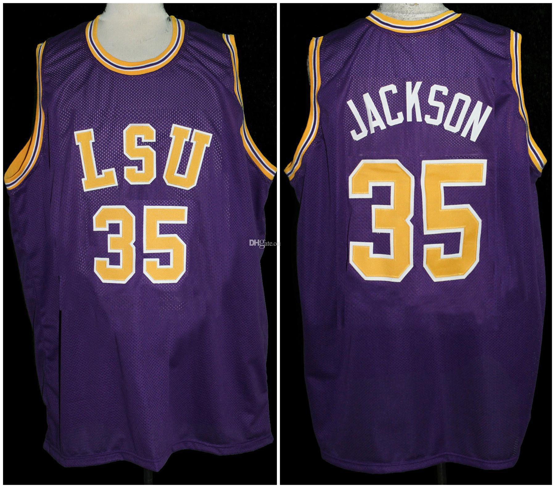 

Chris Jackson #35 LSU Tigers College Retro Basketball Jersey Mens Stitched Custom Any Number Name Jerseys, As show