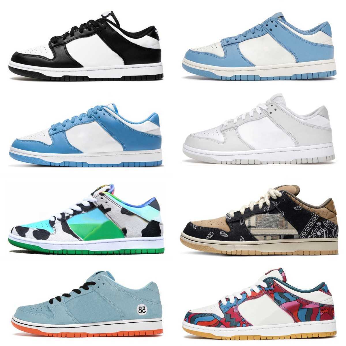 High Quality Running Shoes Mens Women DuNKEs Black White UNC Heineken SB Photon Dust Team Green Sean Cliver Parra Sail Court Purple Designer