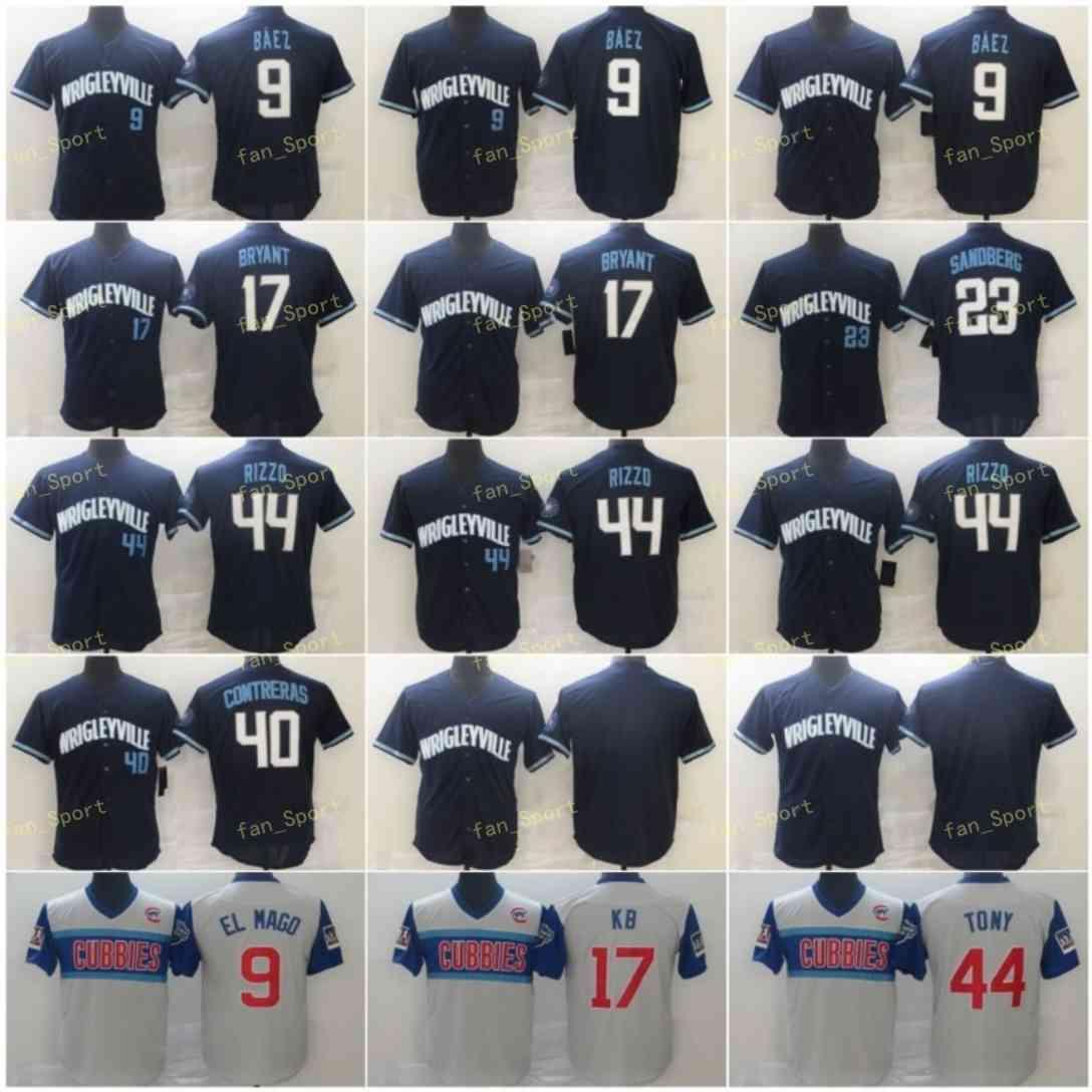 

City Connect Wrigleyville 40 Willson Contreras Baseball Jerseys 9 Baez 17 Bryant 23 Ryne Sandberg 44 Anthony Rizzo Stitched Flexbase Cool Ba, Men