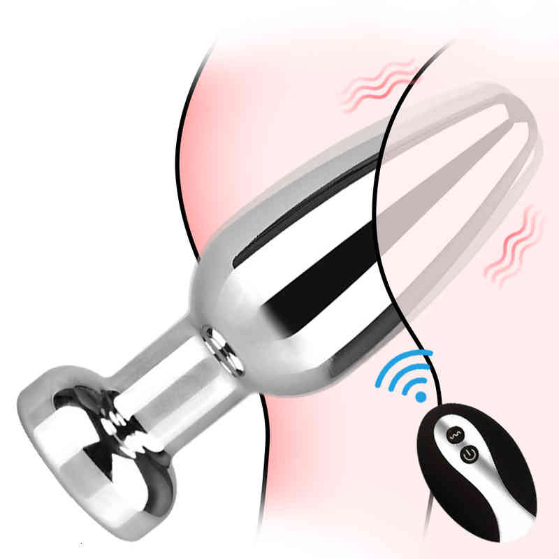 Toys Penis Cock Anal Vibrator Men Wireless Remote Control Stainless Steel Buttplug Gay Sex Toy for Women Adult Product Prostate Massager-image-792057534