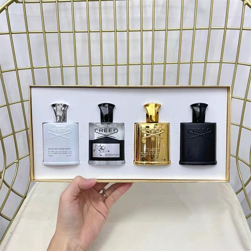 Promotion Designer Creed Perfume 4pcs Set Encens Scentage Poltant Cologne Men Silver Mountain Water Green Irish Tweed MILESIME IMP2372