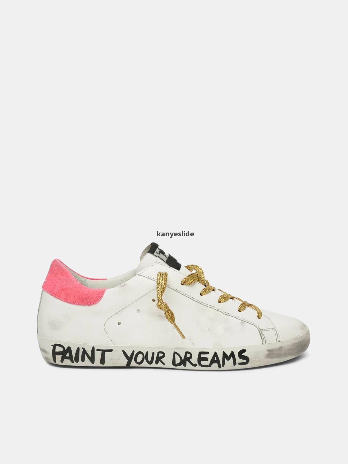 2022 Chaussures de cr←ateurs Sandale Superstar Femmes Chaussures d←contract←es Golden // GOOSE // Sneakers Classic White Do -old Dirty Man Panket