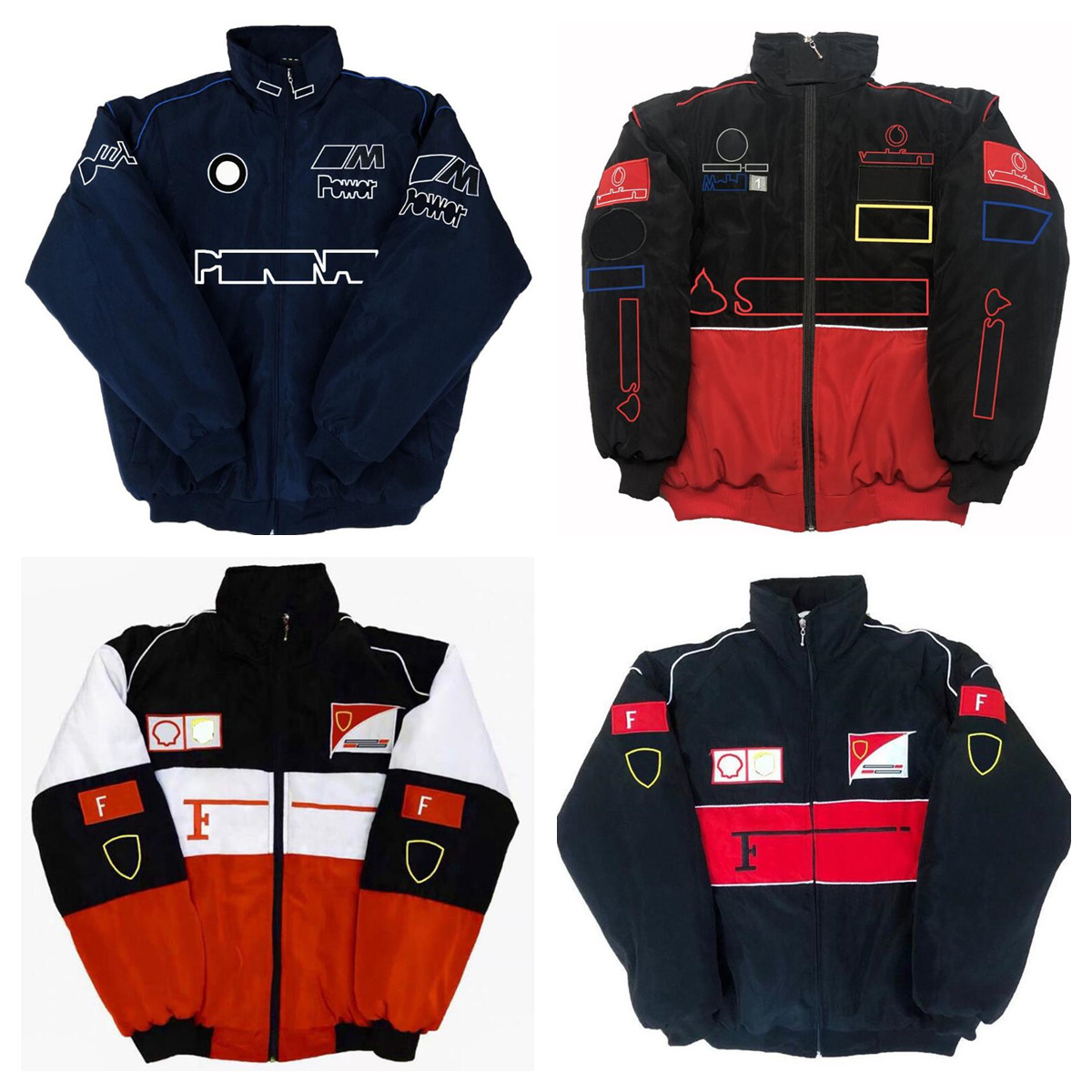 

F1 racing suit 2022 new full embroidered logo team cotton padded jacket spot sale