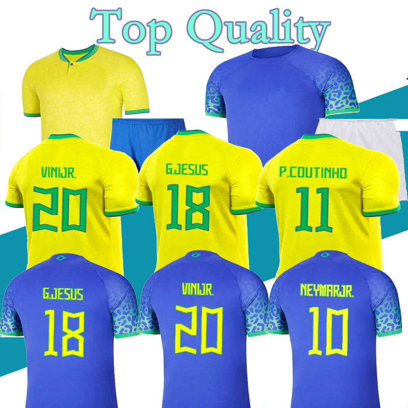 

2022 soccer jersey Camiseta de futbol PAQUETA BRAZILS NERES COUTINHO football shirt JESUS MARCELO PELE CASEMIRO brasil 22 23 maillots football men and kids SETS, 22 23 away