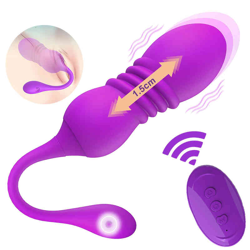 Penis Cock Prostate Massager Male Telescopic Wireless Remote Control Dildo Butt-image-793651536