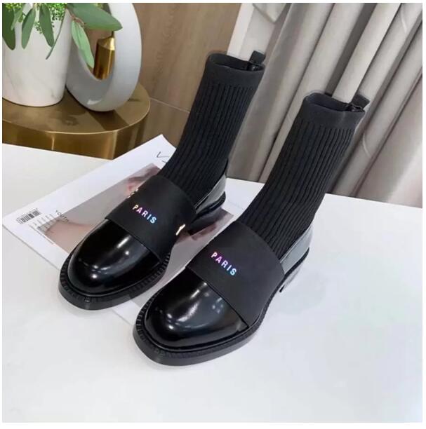 designer's latest customized logo women's boots leather non slip rubber sole luxury comfort exquisite technology high quality 35--41