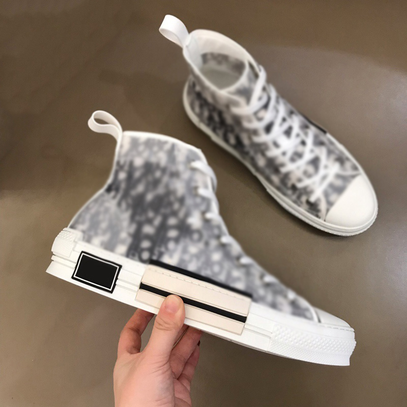 

Fashion high low-top luxurys designers boot shoes white b23 couple sneakers high-quality oblique canvas mens womens diors casual shoe, Buy box