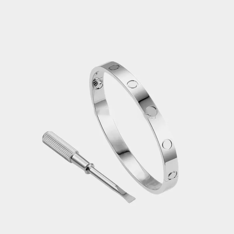 Fashion luxury bangle designer bracelet mens bracelets for women designer love braclet titanium steel charms woman man screw screwdriver jewelry 3co