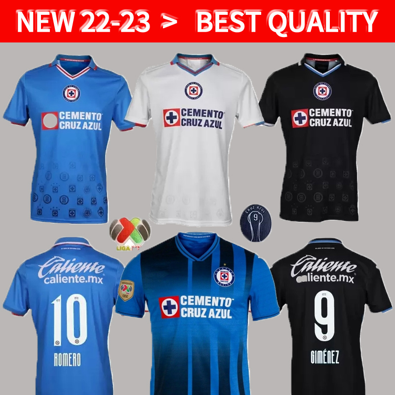 

Liga MX Champions 2022 2023 Cruz Azul Soccer Jerseys Rodriguez Pineda Angulo Alvarado Romo Home Aloy Away 31 22 23 Football Men Kids Shirt 3xl, Rosa versión + parche