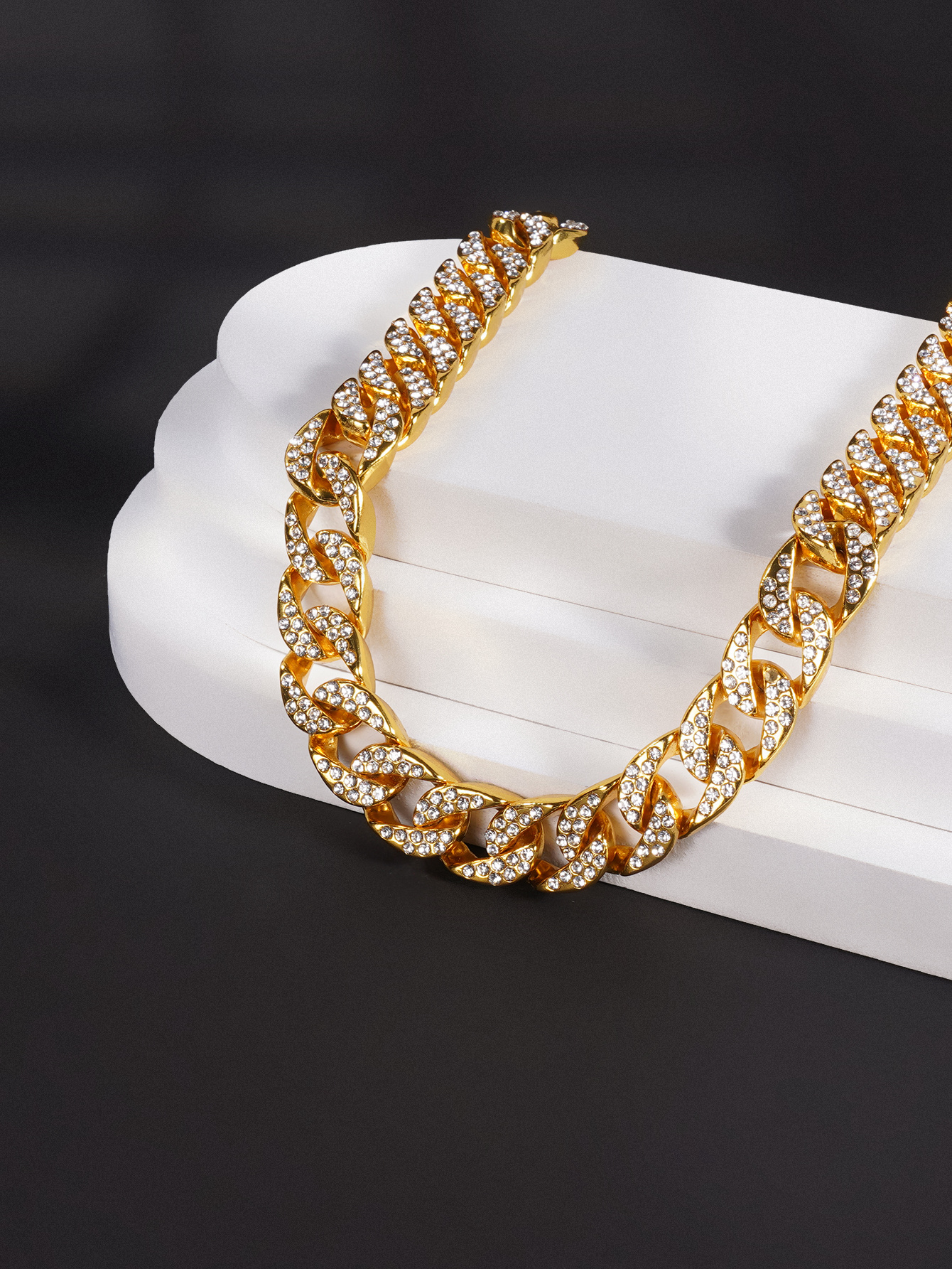 Iced Out Chains Gold Plated Hip Hop Bling Necklaces Jewelry CZ Gold Diamond Luxury Men Diamond Necklace Chain-image-791949307