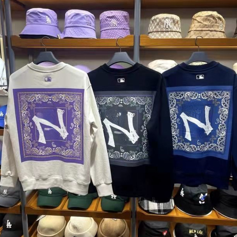 NY Mens Hoodie Designer Sweater Mlb Yankees Casque-noix Pullages de fleurs hommes Femmes Sweat-shirt d'hiver automne