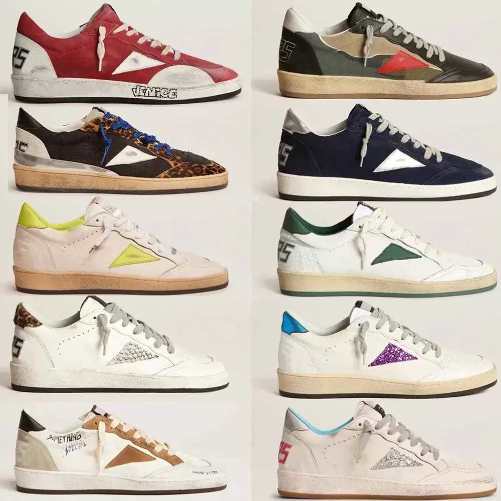 2022 Designer Shoes sandal Italy Brand Women Sneakers Super Ball Star Shoes luxury Golden Sequin Classic White golden/gooses/sneakers Do-oldencha