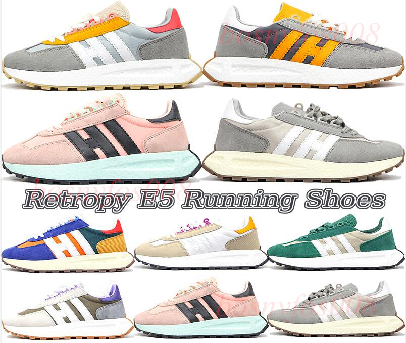 

Retropy E5 Men Women Running Shoes Sports Sneakers Wolf Grey Orange-White Pink Core Black-Pink Tint Blue Orange-White Casual Trainers Size 36-45, Please leave a message