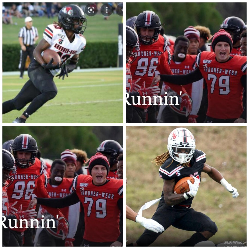 

Custom Gardner-Webb University football jerseys white red black stitched