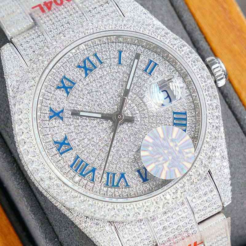 Montre de luxe Rolesx Date Gmt Classic Watch Mens Full Diamond Montres Montre-bracelet mécanique automatique 40mm Montres-bracelets Saphir Inoxyd
