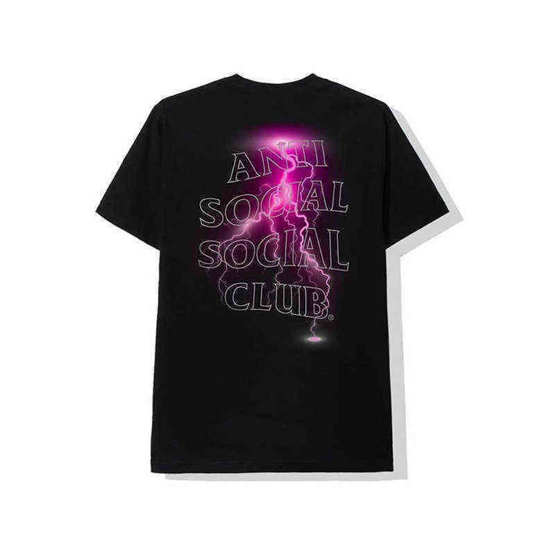 

Assc Meichao Anti Social Club Lightning Reflective Tide Loose Assc Short Sleeve T-shirt, Black