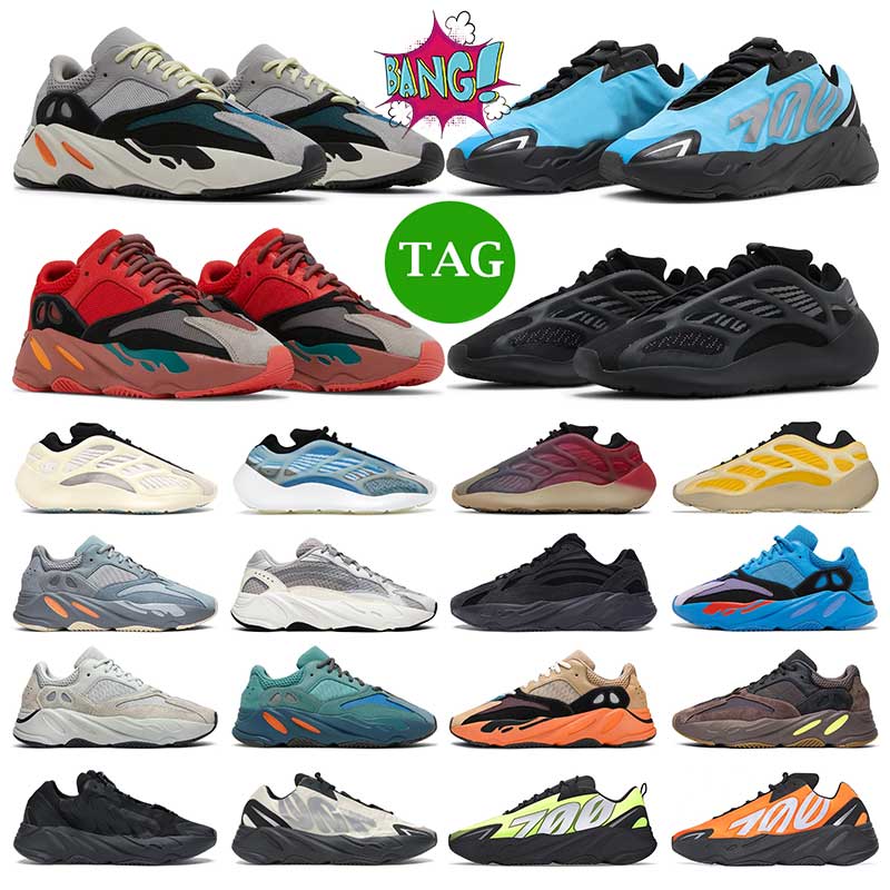 

700 V3 V2 Wave Runner Solid Grey MNVN men running shoes Azael Alvah Utility Black Hi-Res Red Bright Cyan Fade Carbon Vanta Static women outdoor sports trainers, 13