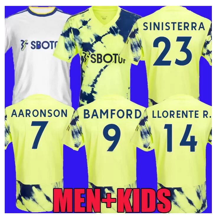 

22 23 SUMMERVILLE Soccer Jerseys HARRISON Leeds ADAMS United AARONSON home away 2022 2023 BAMFORD Luis SINISTERRA Fans player version football shirt kids sets