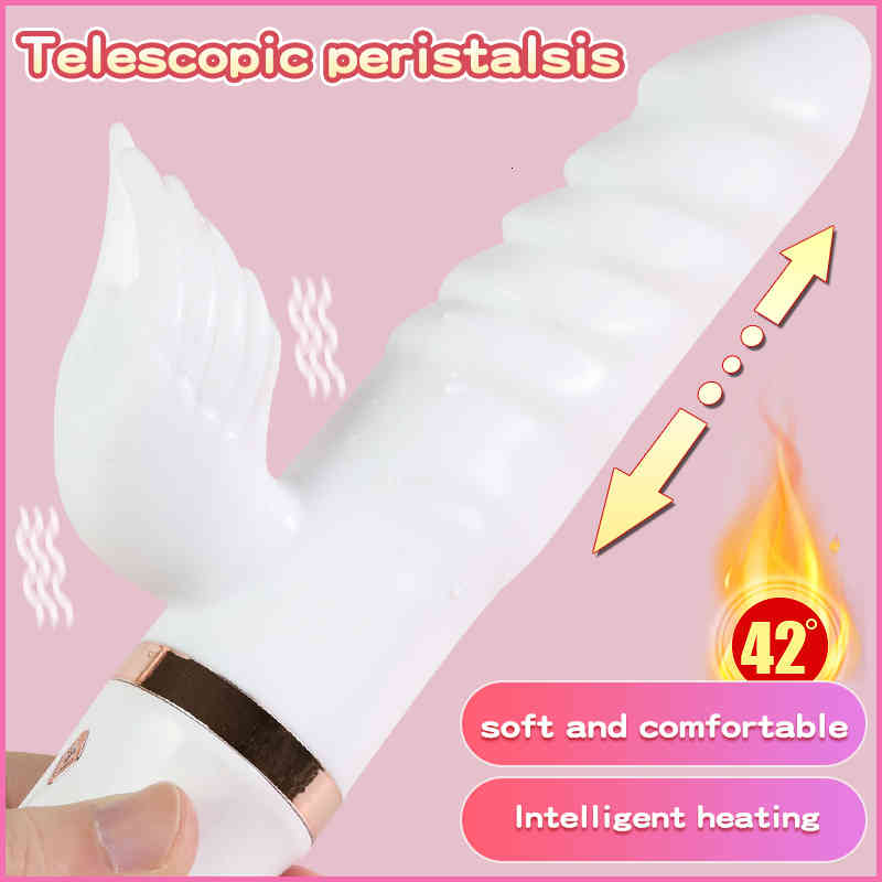 Clearance PromotionThrusting Massager Sex Toys Penis Cock Telescopic Dildo Vibrator G-spot Automatic Up Down-image-797391322