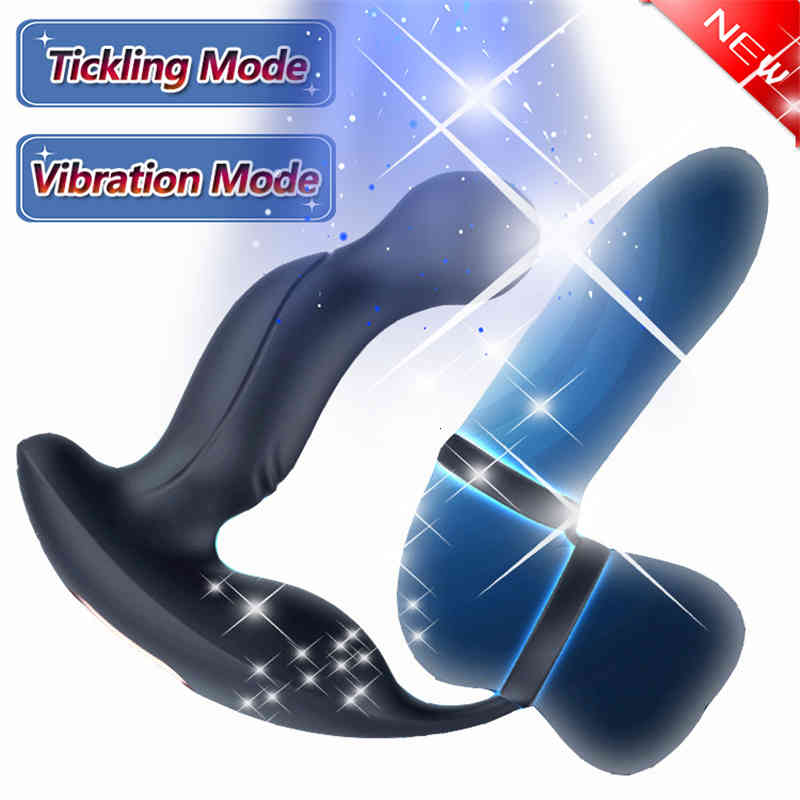 Clearance PromotionVibrating Cock Massager Plug Toys Vibrator Penis Anal New with Upgrade Tickling-image-793653257